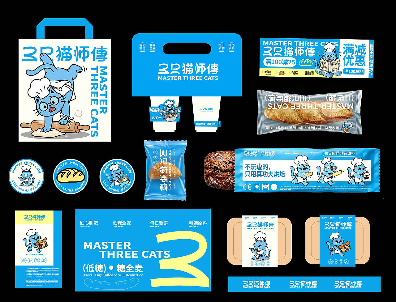 三只猫师傅品牌全案设计（图ZNDExMDMzMTQ0） - 品牌 - 站酷设计师在上岸原创素材 - 站酷ZCOOL