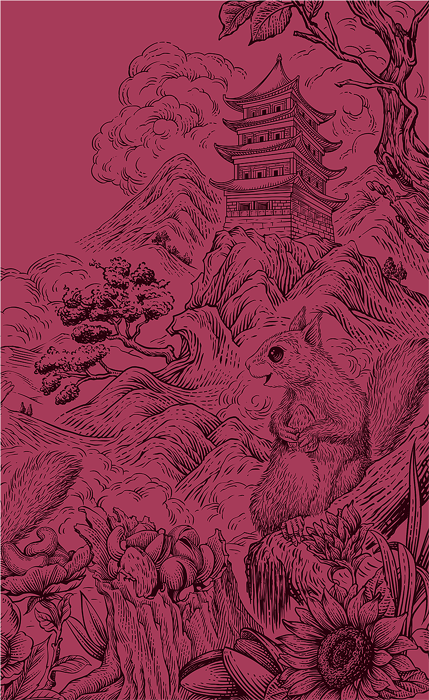 三只松鼠——线稿也值得好好欣赏2（图ZNDExMDM0MDYw） - 商业插画 - 站酷设计师肆一SIYI原创素材 - 站酷ZCOOL