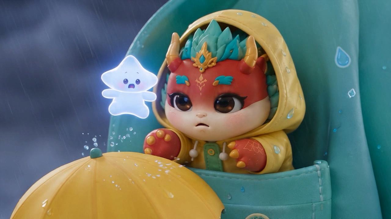 把小星星送回天上|斑波龙雨天治愈系IP动态短片(图ZNDExMDQ5ODMy) - AI作品 - 站酷设计师杨瑞霖原创素材 - 站酷ZCOOL