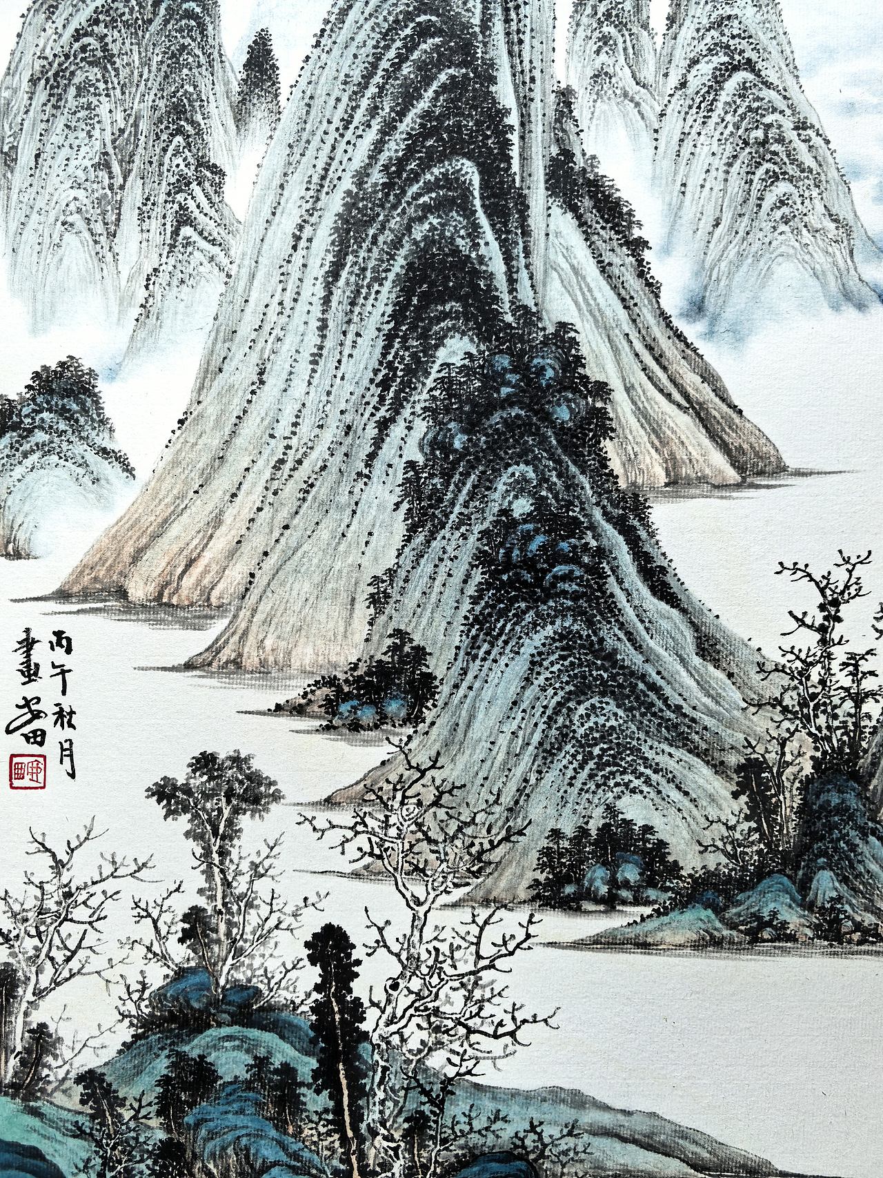 云静清秋(图ZNDExMDc2NjY0) - 绘画 - 站酷设计师安田原创素材 - 站酷ZCOOL