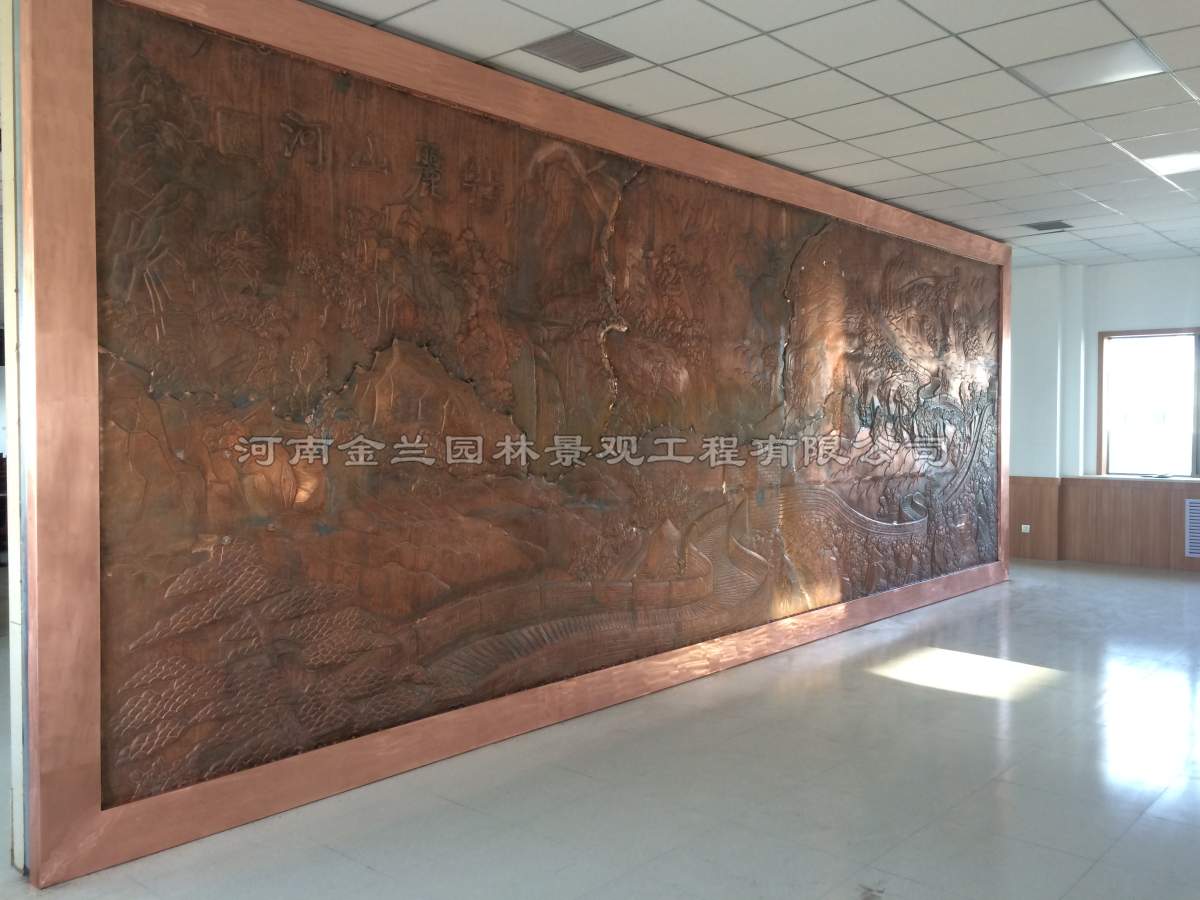 会议室铜雕照壁定制：河南金兰园林景观匠心打造酒泉市新监狱会议室紫铜浮雕壁画（图ZMTU4MTUyNjQ=） - 资讯 - 站酷设计师浮雕设计定制公司原创素材 - 站酷ZCOOL
