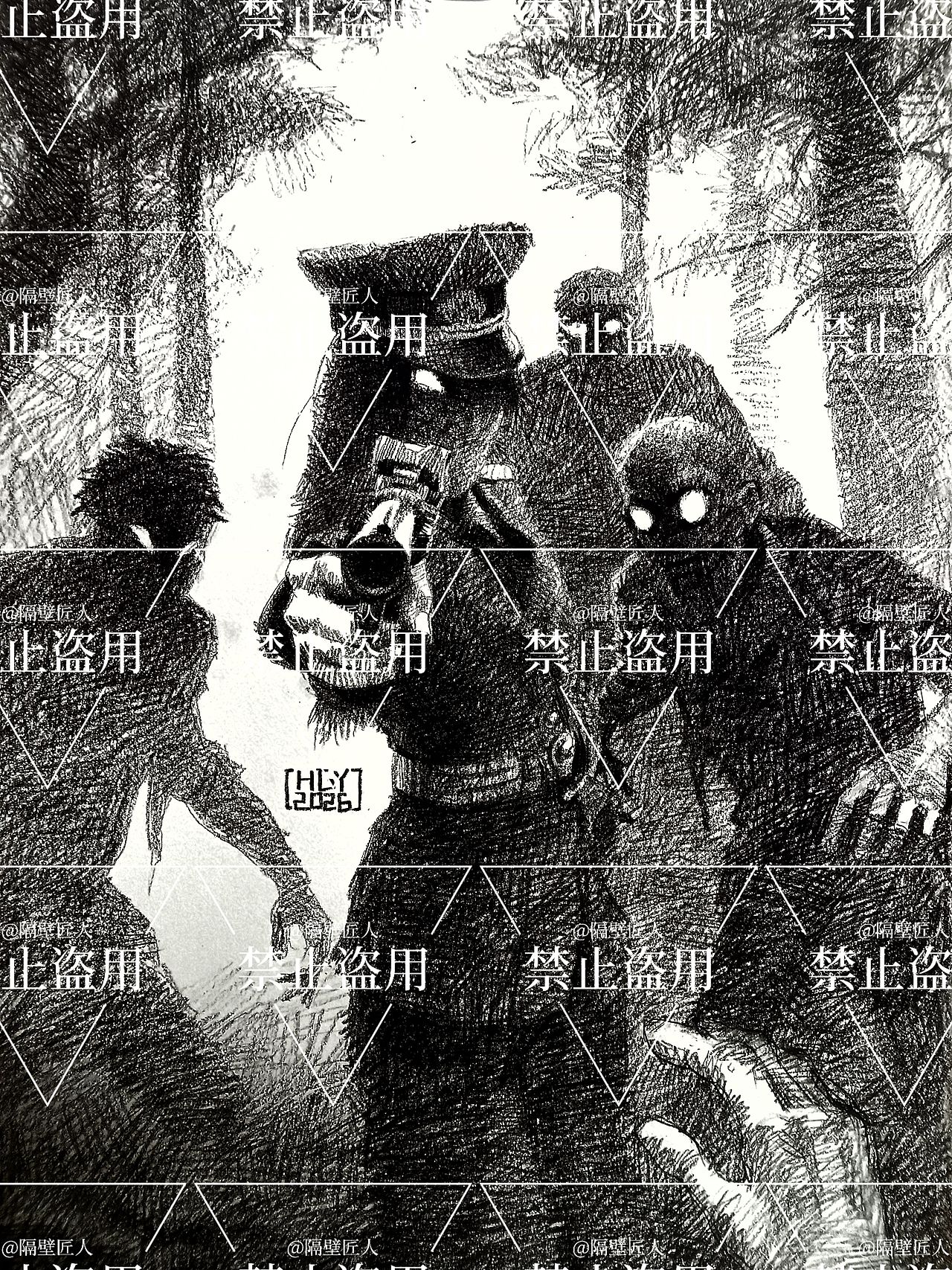 黑白插画（图ZNDExMTEzMjgw） - 艺术插画 - 站酷设计师隔壁匠人原创素材 - 站酷ZCOOL