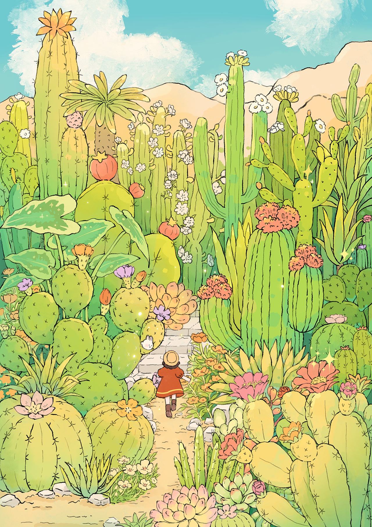 绿色系插画合集（图ZNDExMTMzODE2） - 艺术插画 - 站酷设计师youki倩原创素材 - 站酷ZCOOL