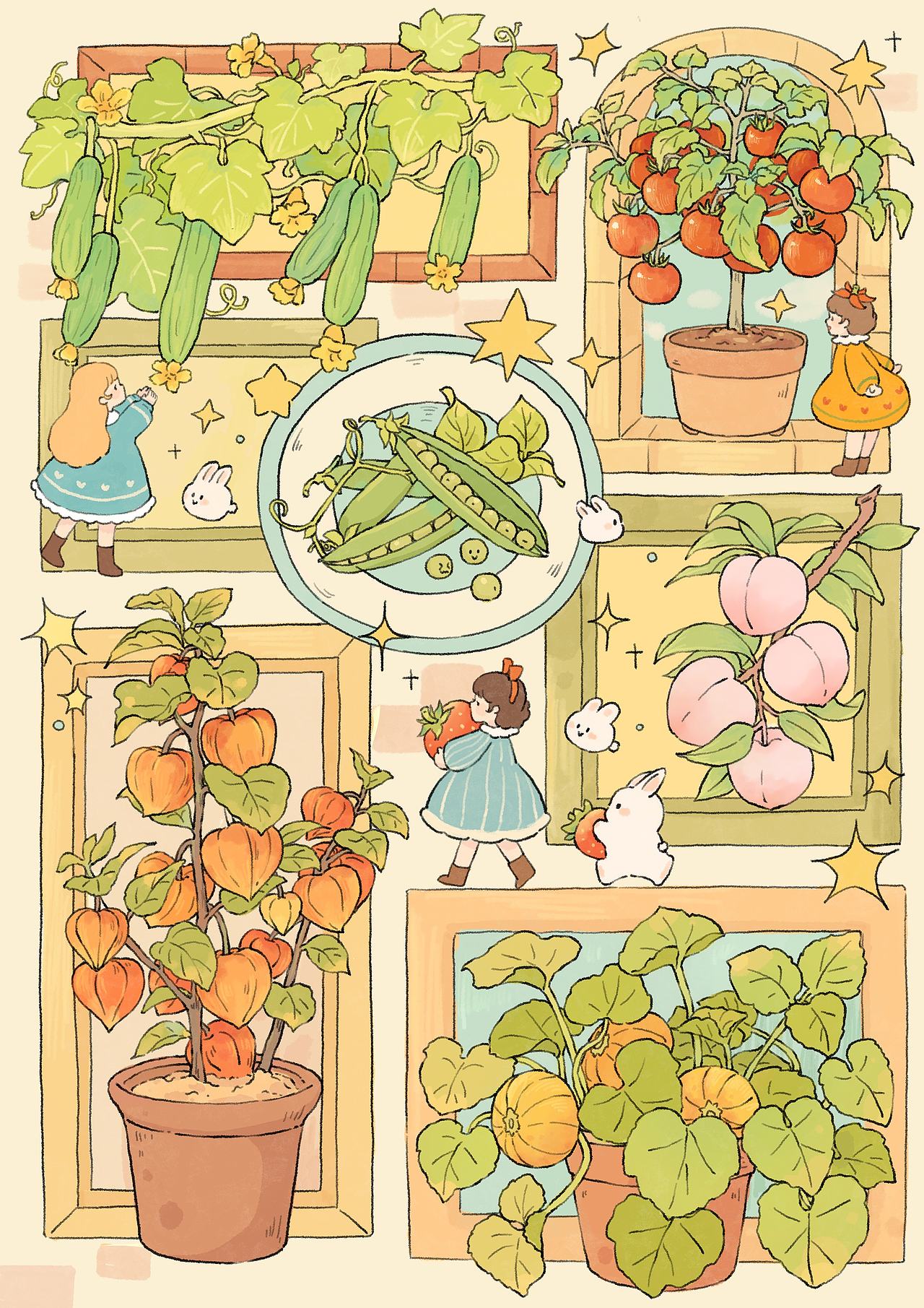 绿色系插画合集（图ZNDExMTMzODI4） - 艺术插画 - 站酷设计师youki倩原创素材 - 站酷ZCOOL