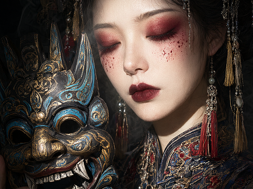 红妆执傩,雾锁浮生