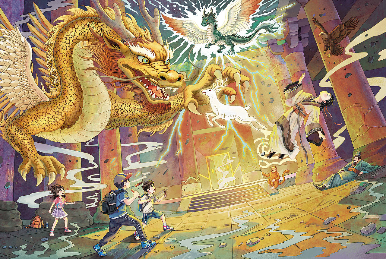 “神龙寻宝队”系列 🐉 18册 马王堆帛画 谷清平/著（图ZNDExMTUzNTc2） - 儿童插画 - 站酷设计师一超惊人文化传媒原创素材 - 站酷ZCOOL