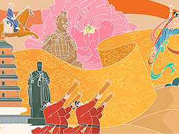 山海赴远，丝路长歌，丝绸之路长卷插画