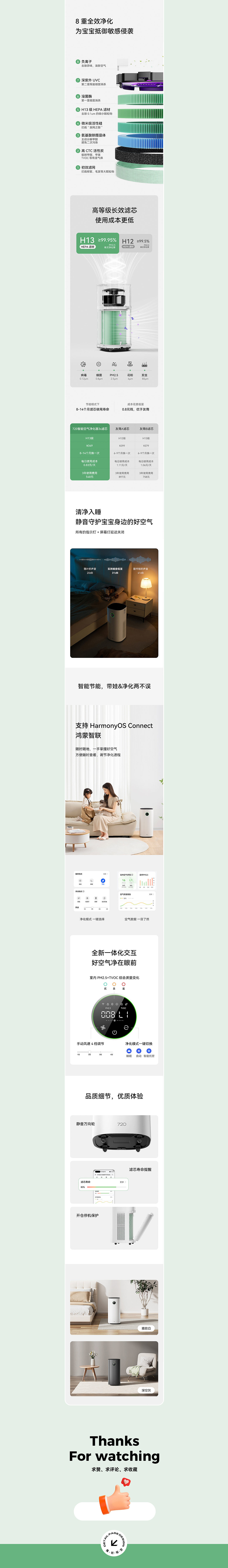 空气净化器 详情全案 渲染图+Ai场景 电器｜魔创视觉（图ZNDExMTU4Nzcy） - 电商 - 站酷设计师魔创视觉_元放原创素材 - 站酷ZCOOL