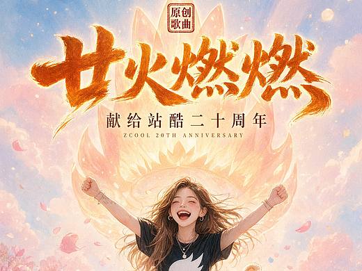 写了首歌送给站酷二十周年《廿火燃燃》（女生版）