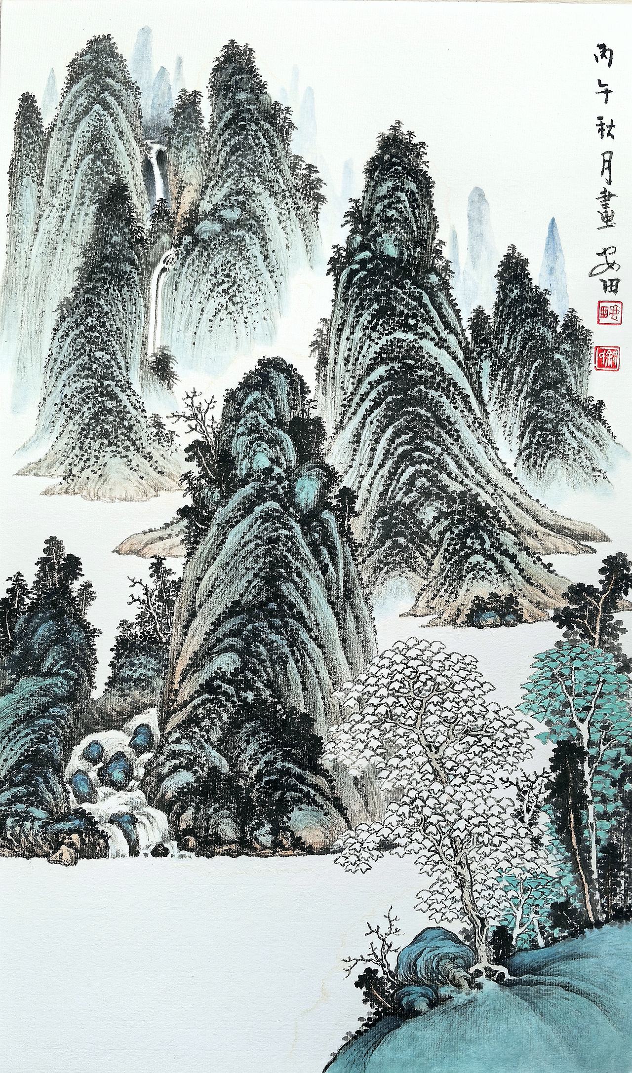 林泉清逸(图ZNDExMTY3NDQ4) - 绘画 - 站酷设计师安田原创素材 - 站酷ZCOOL