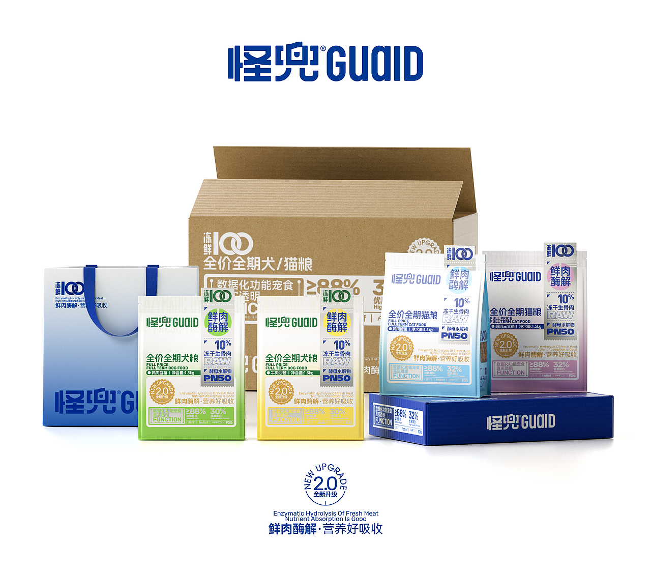 包装设计 | 怪兜冻鲜100犬猫粮产品包装设计（图ZNDExMTY4OTIw） - 包装 - 站酷设计师吴志杰_zj原创素材 - 站酷ZCOOL