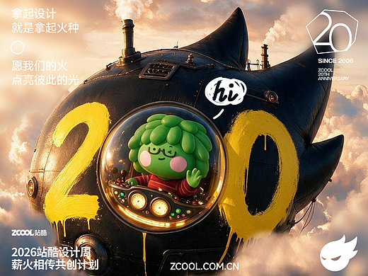 站酷20周年啦！！（个人主页-ZNzQwMzczOTI=） - 海报 - 站酷设计师蔬菜帮帮原创素材 - 站酷ZCOOL
