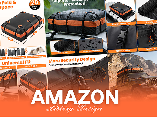 运动及户外用品 20车顶包 -Amazon亚马逊主副图A+设计
