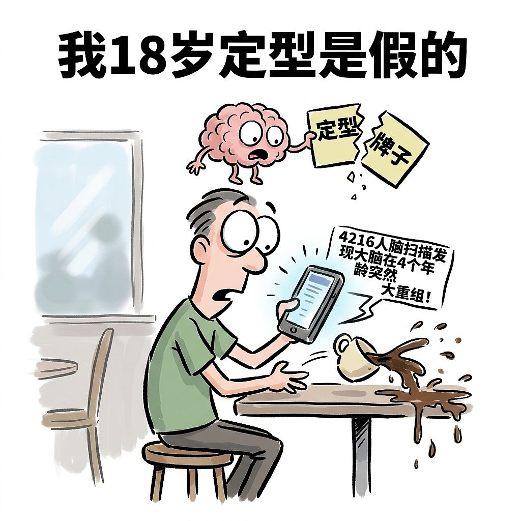 大脑的5个人生阶段:9岁、32岁、66岁、83岁(图ZNDExMjYxNTY0) - 中/长篇漫画 - 站酷设计师huashuoshi原创素材 - 站酷ZCOOL