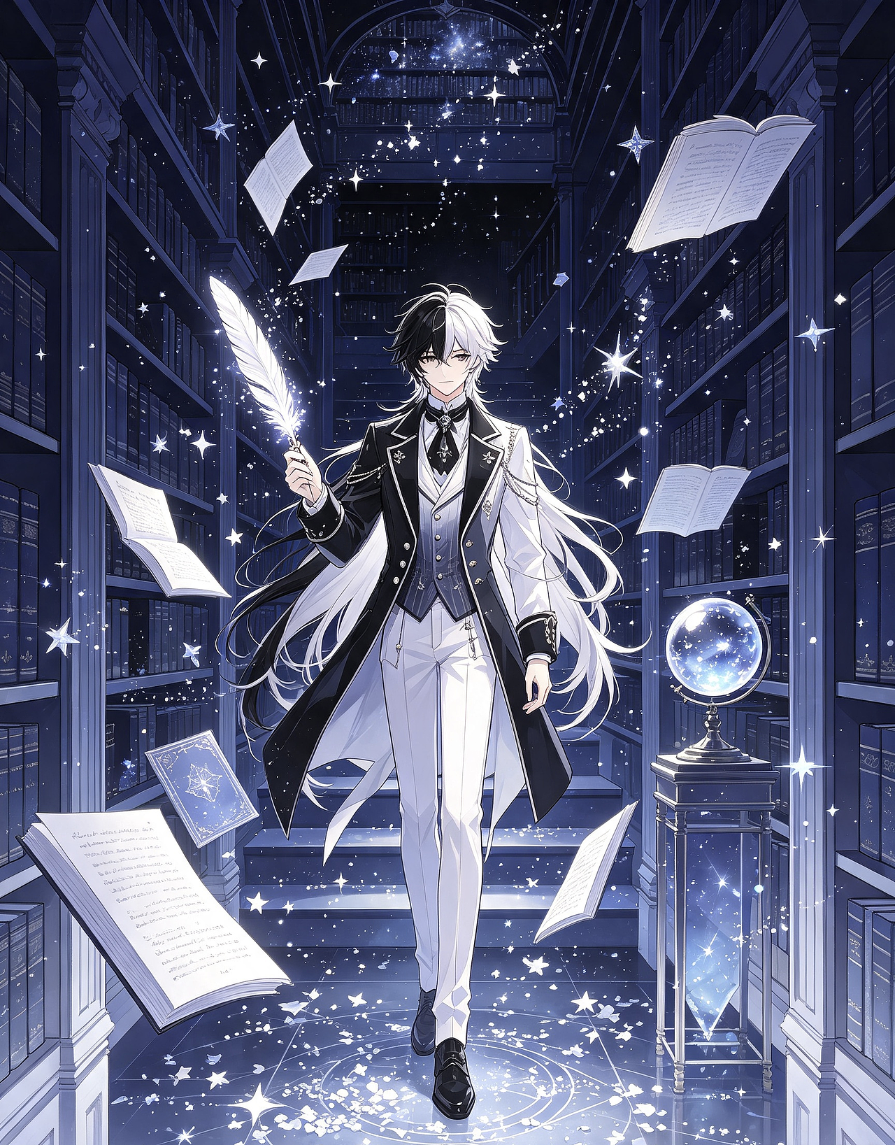 星卷书廊·魔法少年立绘（图ZNDExMjY1MTc2） - 商业插画 - 站酷设计师米津玄宇原创素材 - 站酷ZCOOL