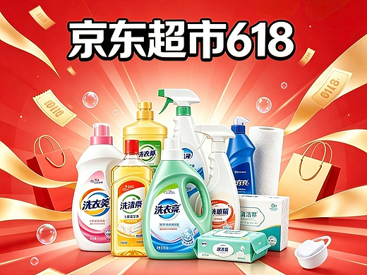京东超市618家清促销AI短片