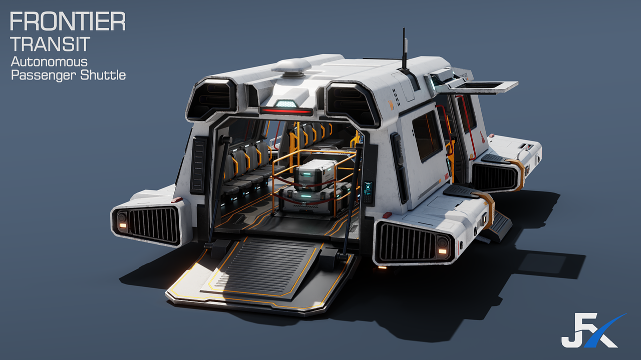 FRONTIER Transit｜自主载客穿梭机（图ZNDExMjcwMzAw） - 机械/交通 - 站酷设计师动画肝帝原创素材 - 站酷ZCOOL