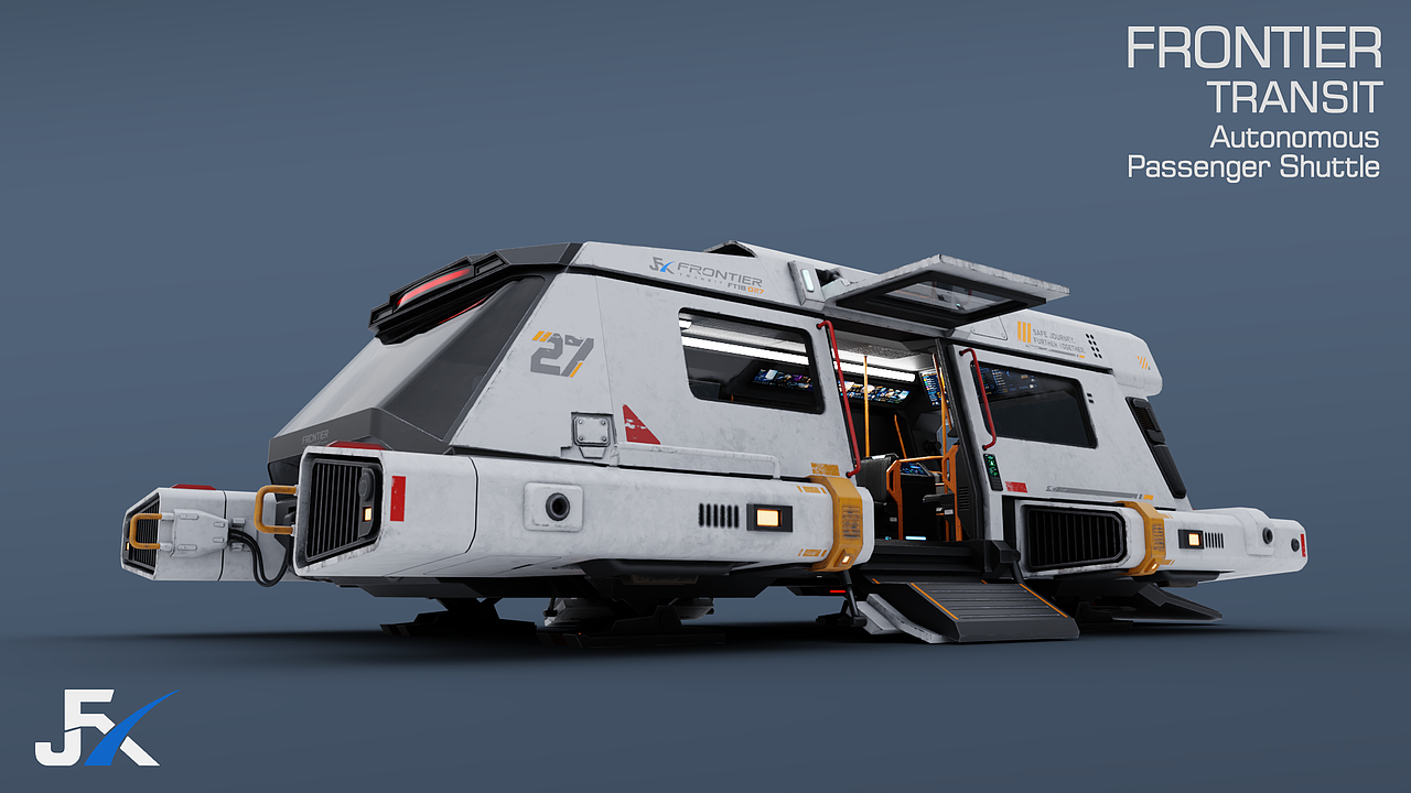 FRONTIER Transit｜自主载客穿梭机（图ZNDExMjcwMzQ4） - 机械/交通 - 站酷设计师动画肝帝原创素材 - 站酷ZCOOL