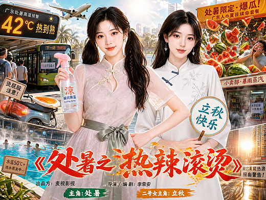 创意视频——广东版处暑|《热辣滚烫》高温暴击!
