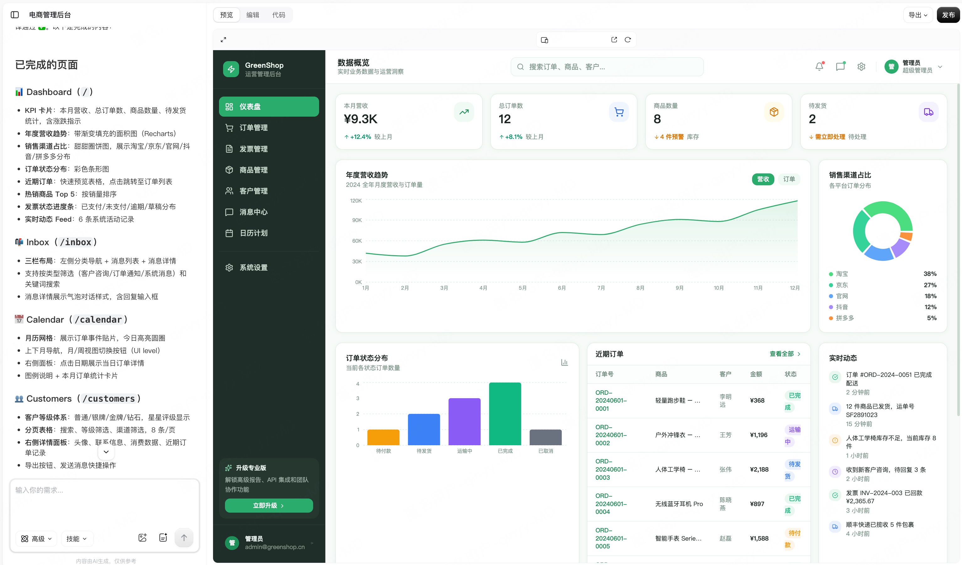 AI设计工具怎么做后台？ Paico生成电商管理后台UI与React代码（图ZMTU4MjgyMjg=） - 评测 - 站酷设计师冷山风原创素材 - 站酷ZCOOL