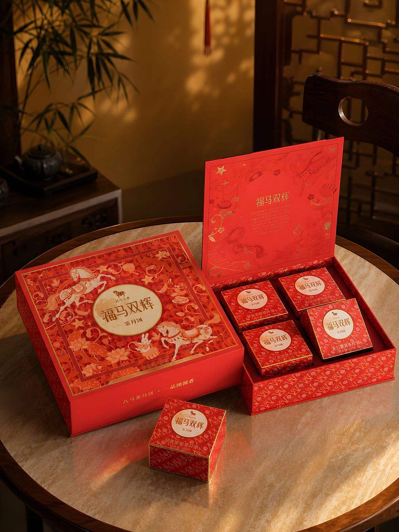色彩策略➕中式窗景美学丨八马茶业中秋礼盒(图ZNDExMzA5Mzcy) - 包装 - 站酷设计师柏星龙包装设计原创素材 - 站酷ZCOOL