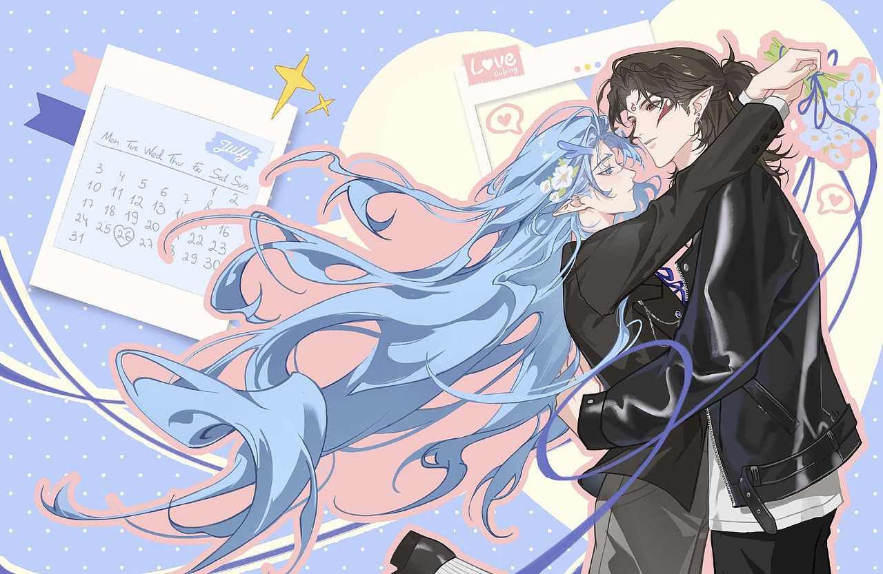 哪吒和敖丙CP图片（图ZNDExMzE5MTE2） - 绘画 - 站酷设计师月亮64548原创素材 - 站酷ZCOOL