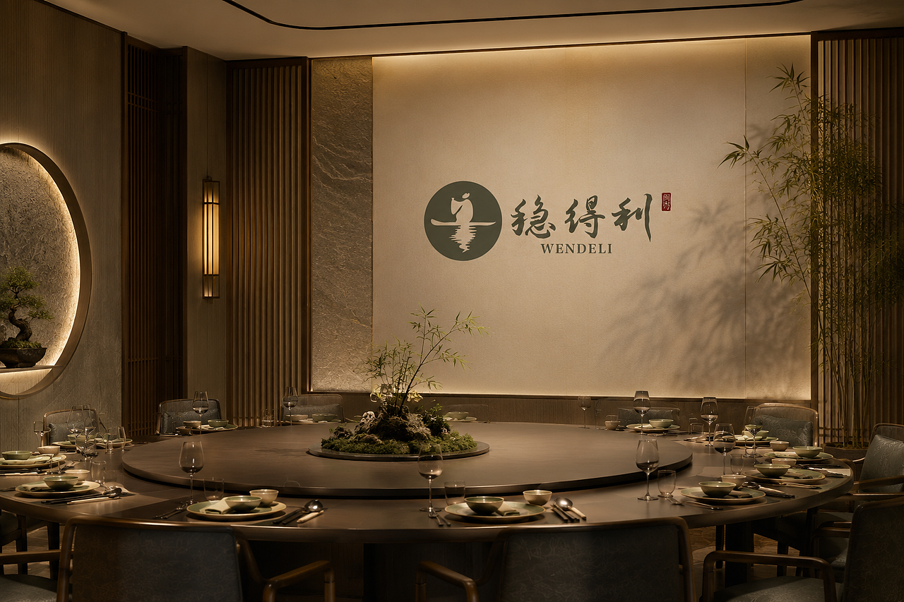 稳得利 · 闽粤意境菜品牌VI设计｜一叶扁舟，水映东方（图ZNDExMzMwNjU2） - Logo - 站酷设计师狮动策划设计原创素材 - 站酷ZCOOL