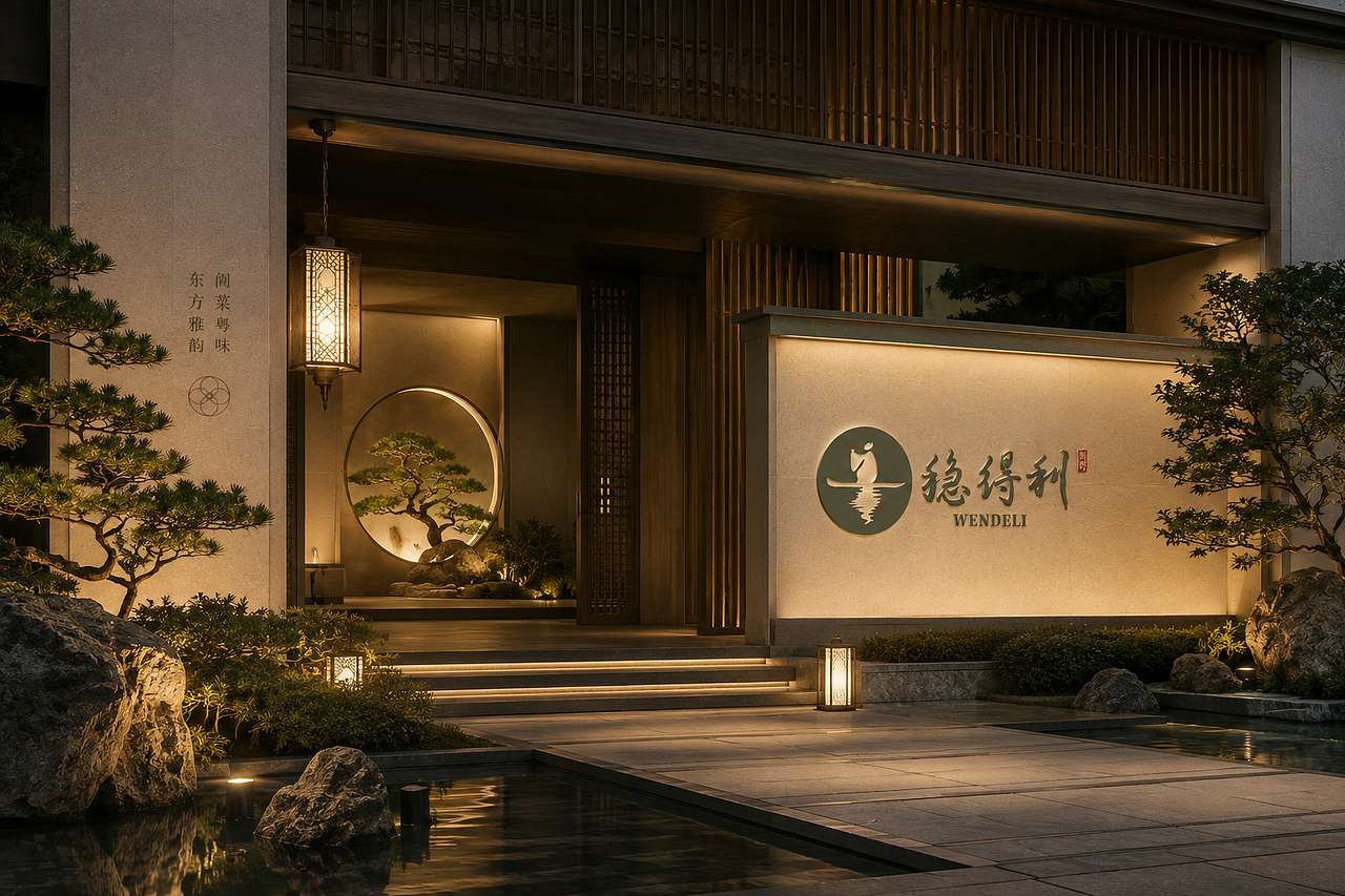 稳得利 · 闽粤意境菜品牌VI设计｜一叶扁舟，水映东方（图ZNDExMzMwNjUy） - Logo - 站酷设计师狮动策划设计原创素材 - 站酷ZCOOL
