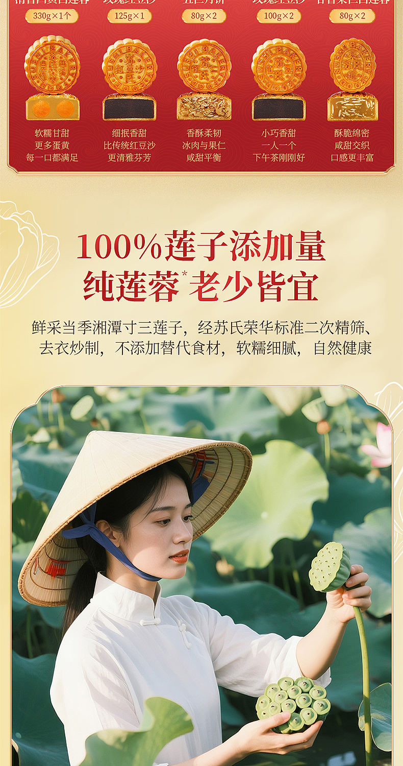 苏氏荣华/七星伴月月饼详情页单品策略全案（图ZNDExMzQ4OTg4） - 电商 - 站酷设计师懒得改名啊原创素材 - 站酷ZCOOL