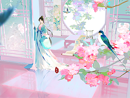 《青羽叩朱扉》