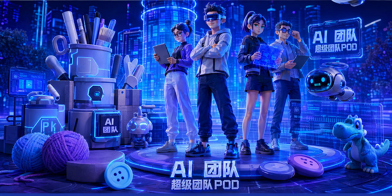 超级团队POD主视觉设计（图ZNDExMzU3MDky） - 海报 - 站酷设计师蓝湖羊原创素材 - 站酷ZCOOL