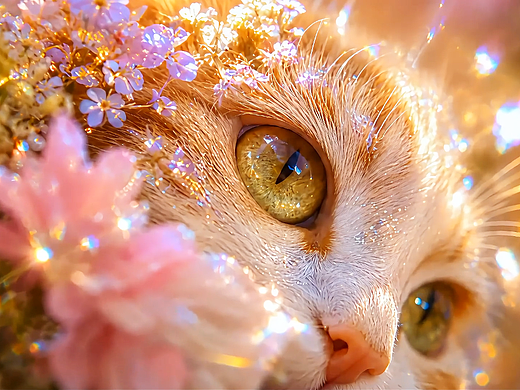 《花会开，猫会发呆》