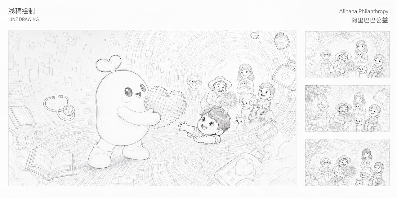 公益向暖主视觉设计（图ZNDExMzU3NzQ4） - 宣传物料 - 站酷设计师蓝湖羊原创素材 - 站酷ZCOOL
