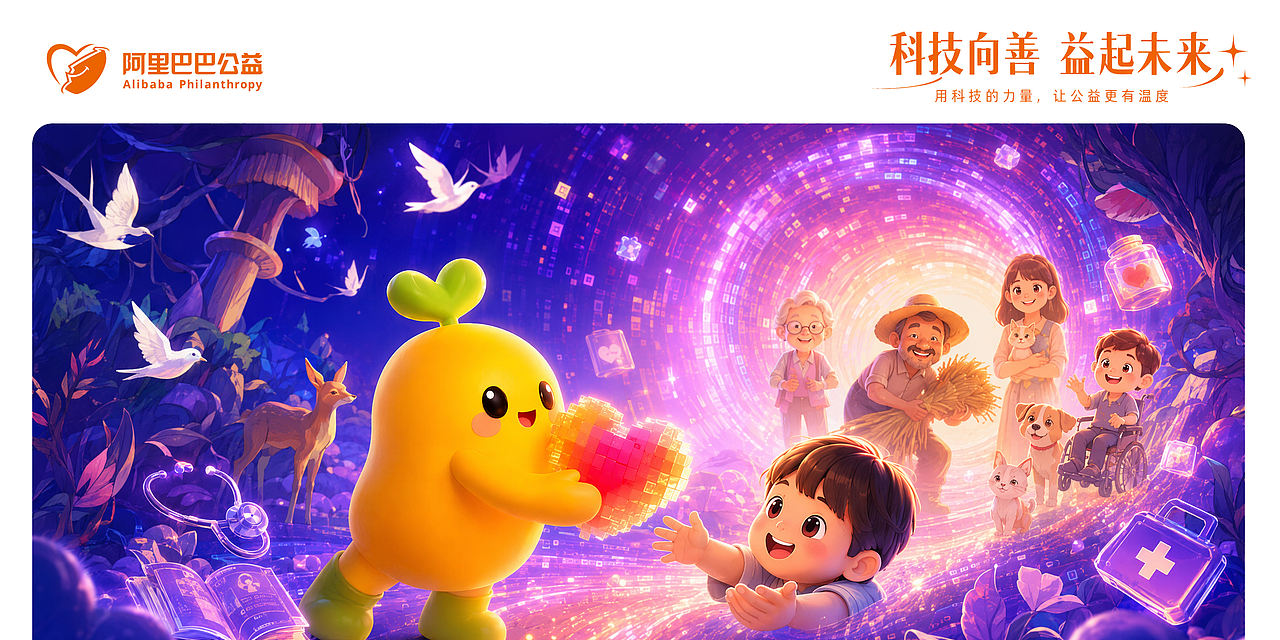 公益向暖主视觉设计（图ZNDExMzU3Nzg4） - 宣传物料 - 站酷设计师蓝湖羊原创素材 - 站酷ZCOOL