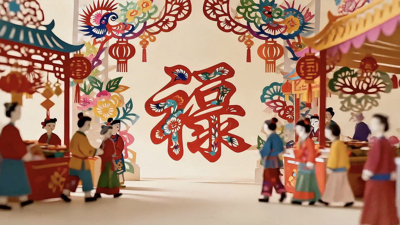 2026新春短片，一条集齐福禄寿禧财（图ZNDExNDA0MTU2） - 宣传片 - 站酷设计师映山艺术设计原创素材 - 站酷ZCOOL