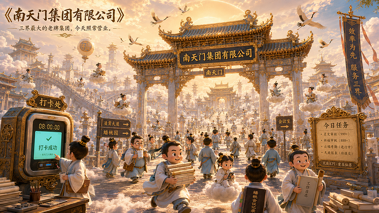 《神仙今天也上岗》|东方神话×现代职场 AIGC音乐MV(图ZNDExNDIwNDc2) - MV - 站酷设计师子言sunshine原创素材 - 站酷ZCOOL