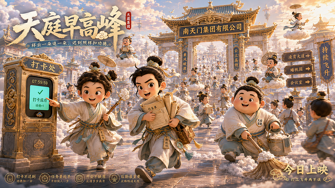 《神仙今天也上岗》|东方神话×现代职场 AIGC音乐MV(图ZNDExNDIwNDgw) - MV - 站酷设计师子言sunshine原创素材 - 站酷ZCOOL