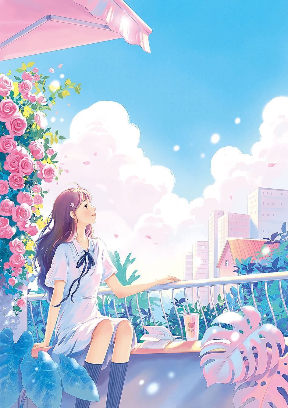 八月插画（图ZNDExNDM0NDg0） - 儿童插画 - 站酷设计师冰儿萧萧原创素材 - 站酷ZCOOL