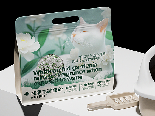 白栀子木薯猫砂设计