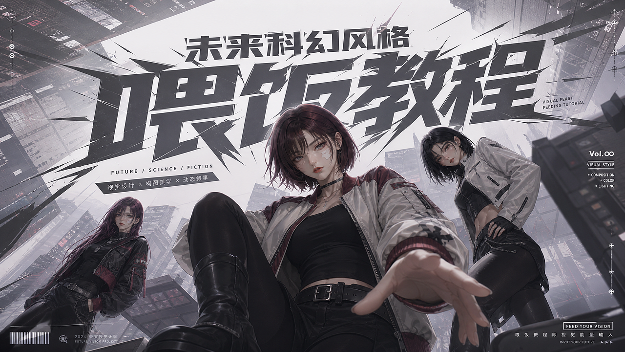 未来科幻风格 喂饭教程（图ZNDExNDQ2NjIw） - AI作品 - 站酷设计师AIGC茄子原创素材 - 站酷ZCOOL