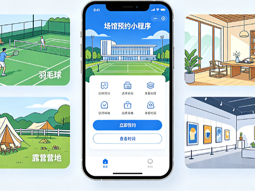 零基础教程:场馆场地预约小程序怎么制作?适配全行业,一键搭建上线(个人主页-ZMTgxNTAwNA==) - 网页 - 站酷设计师软件开发纯原创素材 - 站酷ZCOOL