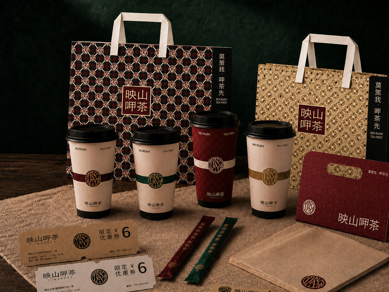 映山呷茶｜当代湖湘茶饮品牌视觉设计（图ZNDExNDUzOTYw） - 品牌 - 站酷设计师彭小雅品牌设计师原创素材 - 站酷ZCOOL
