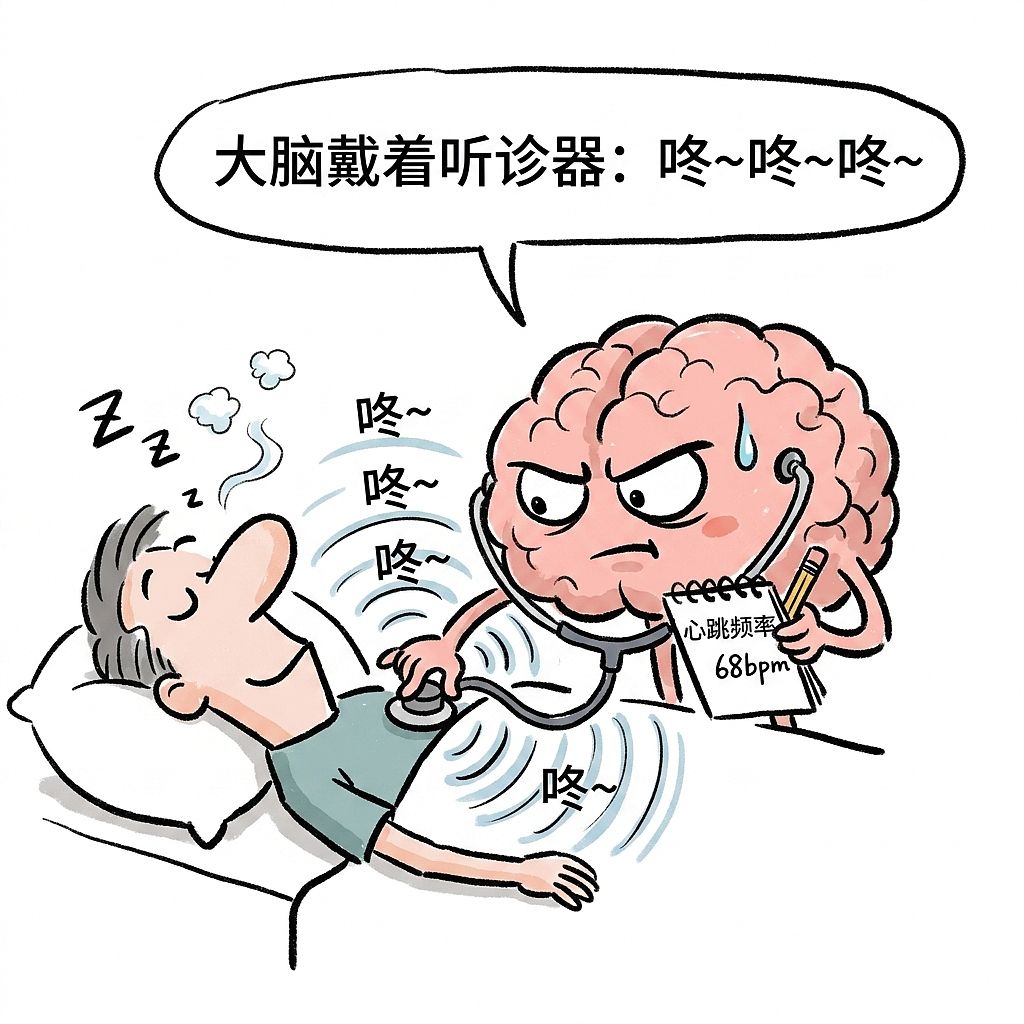 你以为睡着大脑在休息?它在偷偷监听你的心跳(图ZNDExNDU4OTk2) - 中/长篇漫画 - 站酷设计师huashuoshi原创素材 - 站酷ZCOOL