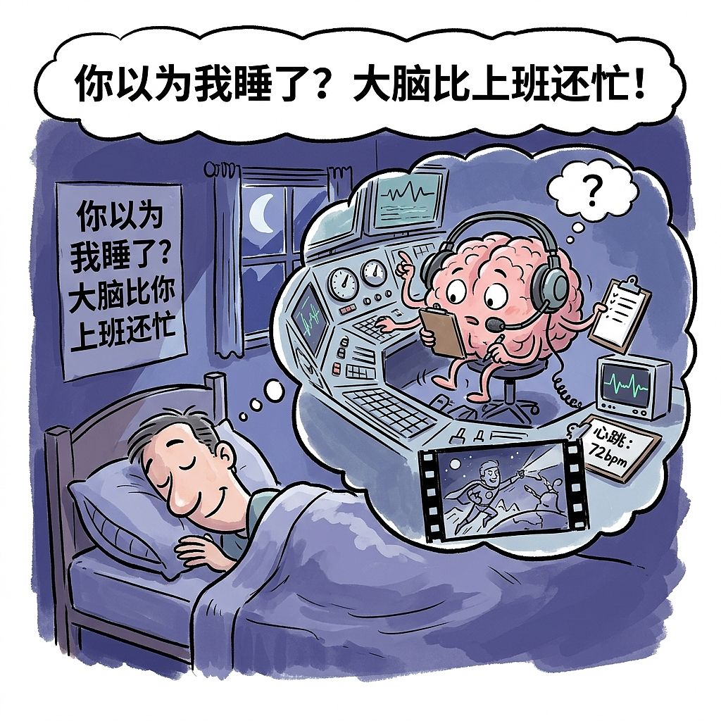 你以为睡着大脑在休息?它在偷偷监听你的心跳(图ZNDExNDU5MDA4) - 中/长篇漫画 - 站酷设计师huashuoshi原创素材 - 站酷ZCOOL