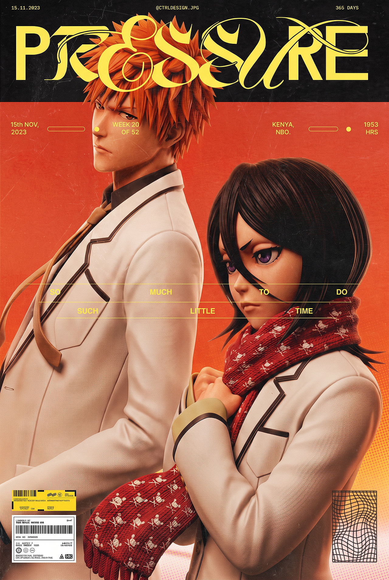 BLEACH | Visual Design about Ichigo & Rukia（图ZNDExNDYxMzQw） - 海报 - 站酷设计师轻介入Linto原创素材 - 站酷ZCOOL