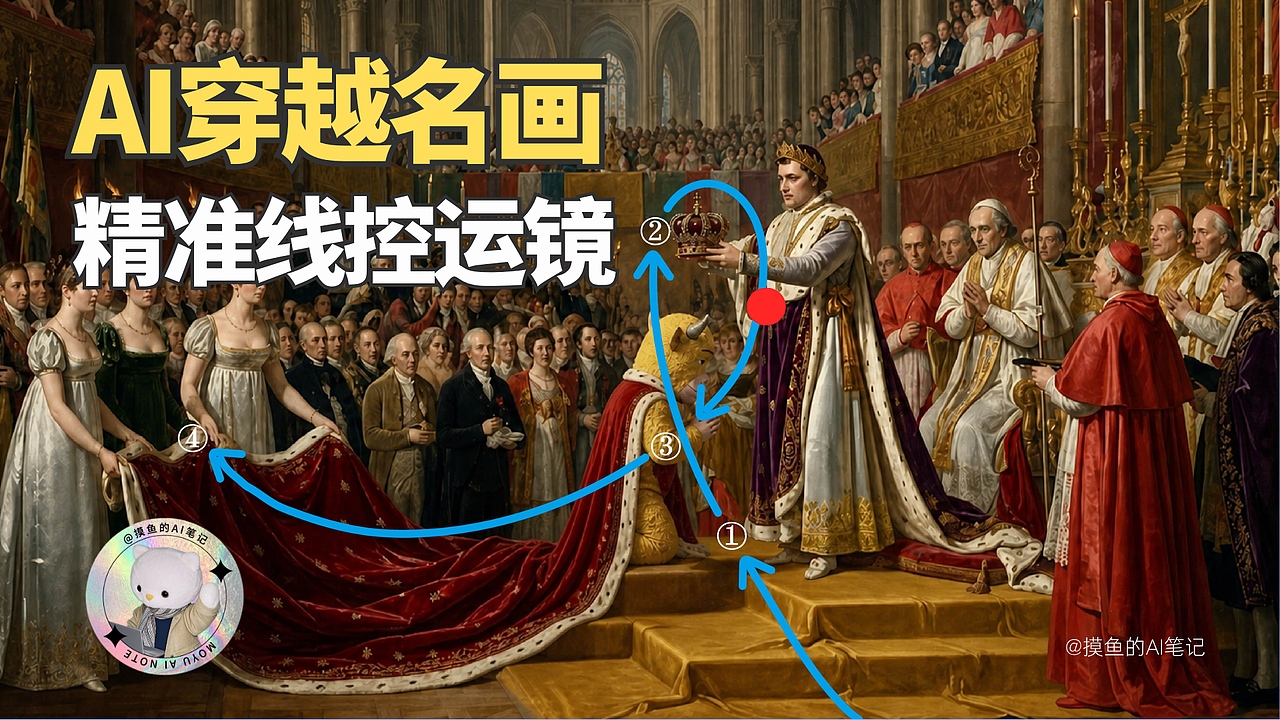 摸鱼AI | 一镜到底带你穿越世界名画！AI线控运镜教程（图ZNDExNDYzMDUy） - 其他影视 - 站酷设计师摸鱼的AI笔记原创素材 - 站酷ZCOOL