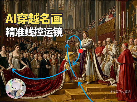 摸鱼AI | 一镜到底带你穿越世界名画！AI线控运镜教程