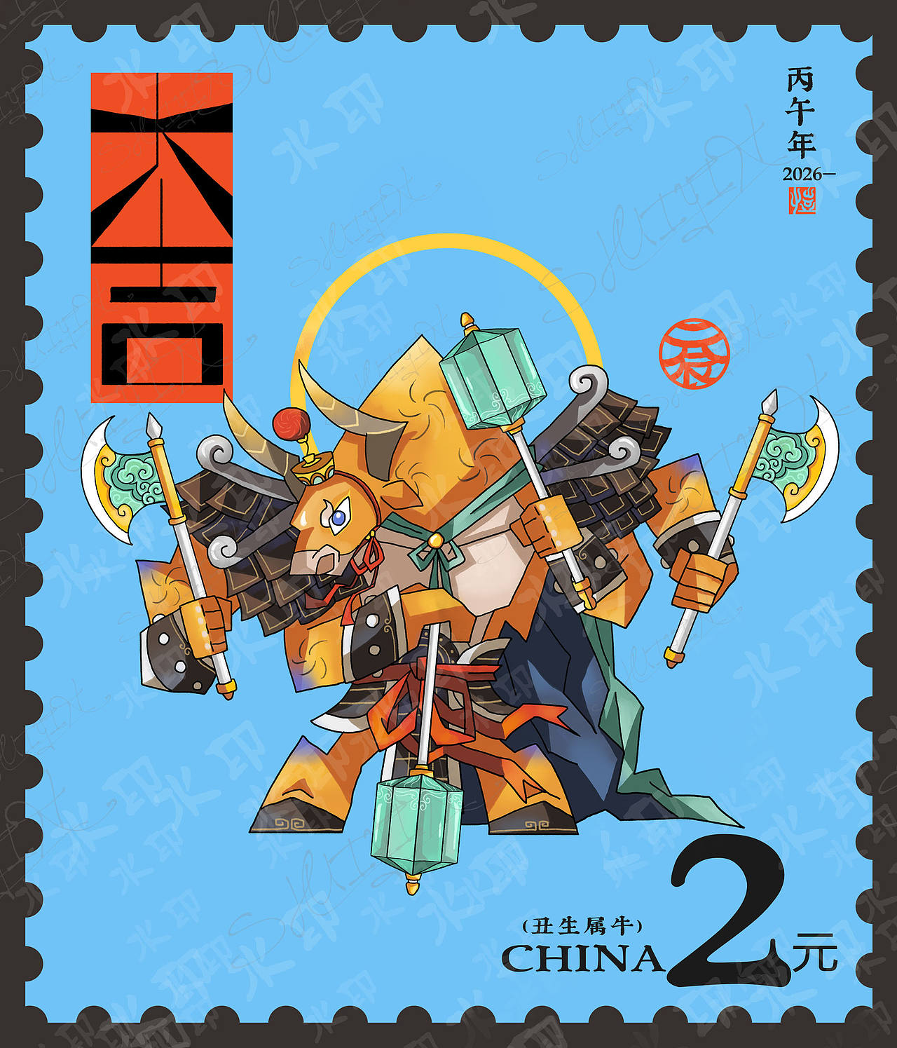 十二元辰邮票(图ZNDExNDY5OTMy) - 商业插画 - 站酷设计师原凯原创素材 - 站酷ZCOOL