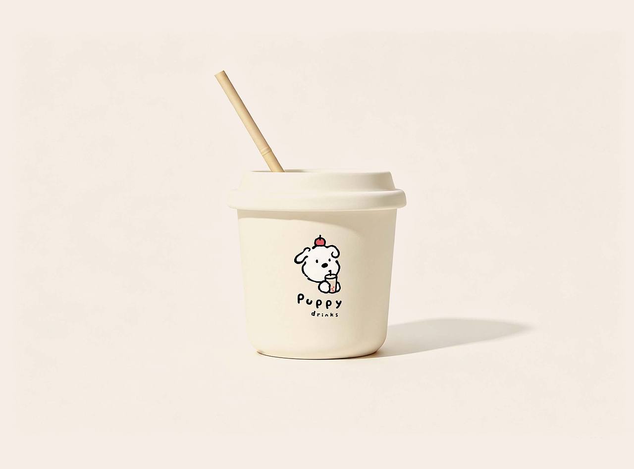 软呼呼的卷毛小狗奶茶logo设计（图ZNDExNDc5NDIw） - Logo - 站酷设计师王木木设计原创素材 - 站酷ZCOOL