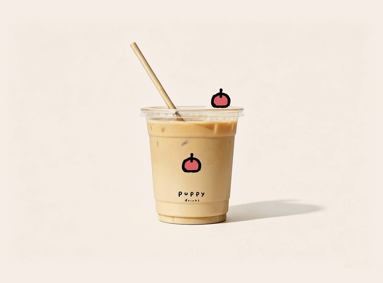 软呼呼的卷毛小狗奶茶logo设计（图ZNDExNDc5NDI0） - Logo - 站酷设计师王木木设计原创素材 - 站酷ZCOOL